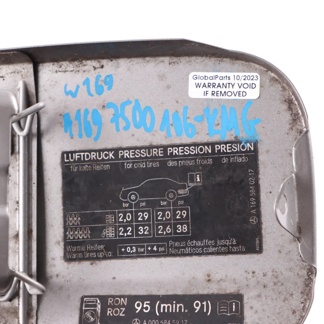 Tapa del depósito de combustible Gris Cometa - 748 para Mercedes W169 con número de pieza A1697500106 Mercedes W169 Tapa del depósito de combustible Gris Cometa - 748 - SKU A1697500106-KMG - Número de pieza A1697500106