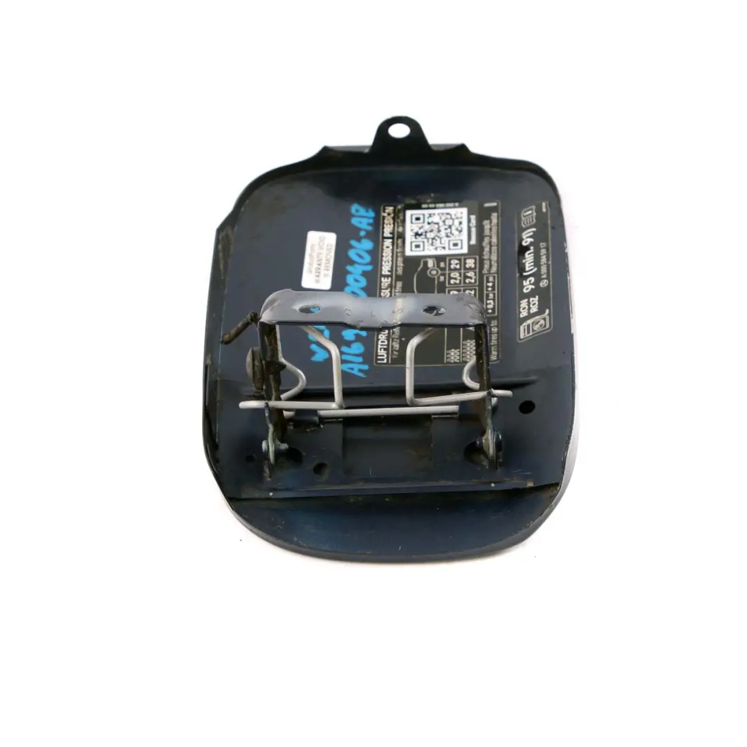 Flap Tank Cap Cover Panel Atoll Blue Metallic - 375 to Mercedes W245 Fuel with Part number A1697500406 Mercedes W245 Fuel Flap Tank Cap Cover Panel Atoll Blue Metallic - 375 - SKU A1697500406-AB - Part number A1697500406