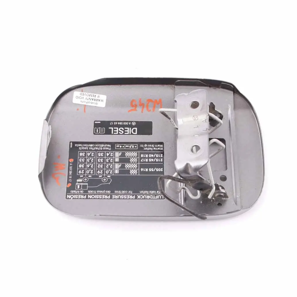 Mercedes W245 Couvercle bouchon réservoir Carburant Mountain Grey Metallic 787 - SKU A1697500406-MG - Numéro de pièce A1697500406