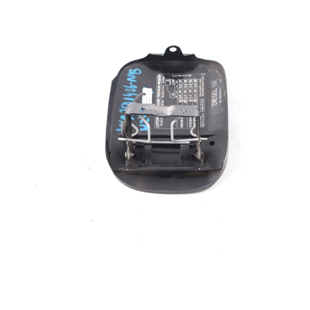 Mercedes W245 Fuel Flap Tank Filler Fill In Cap Cover Night Black Metallic - 696 - SKU A1697500406-NIB - Part number A1697500406