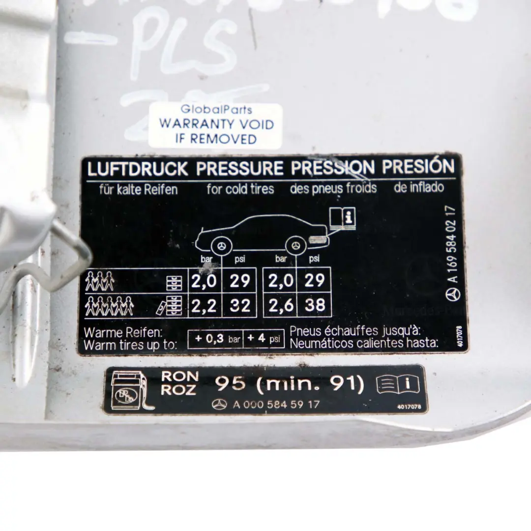 Mercedes-Benz B-Klasse W245 Tankklappe Kosmos Polar Silber - 761 für mit Teilenummer A1697500406 Mercedes-Benz B-Klasse W245 Tankklappe Kosmos Polar Silber - 761 - SKU A1697500406-PS - Teilenummer A1697500406