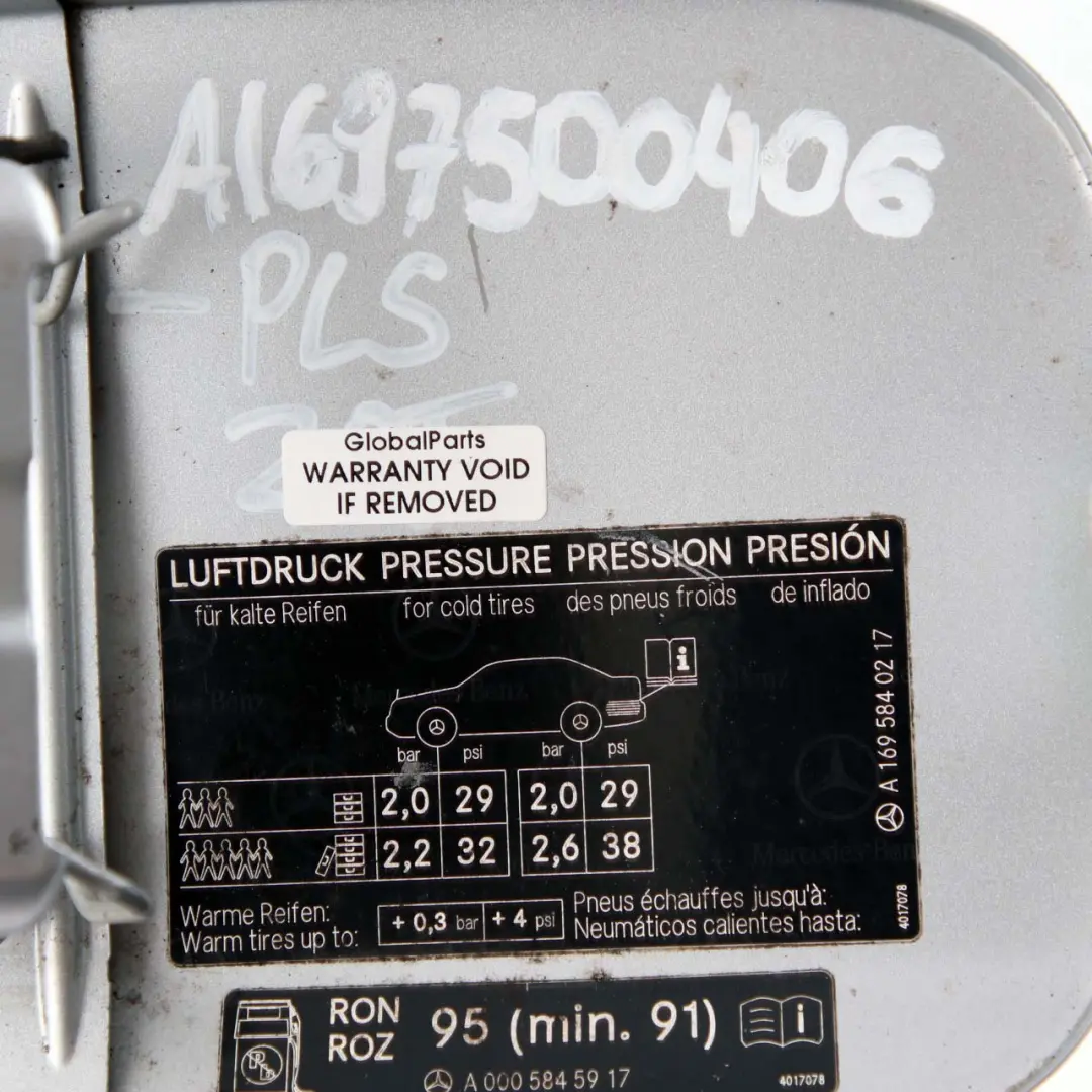 Mercedes-Benz B-Klasse W245 Tankklappe Kosmos Polar Silber - 761 für mit Teilenummer A1697500406 Mercedes-Benz B-Klasse W245 Tankklappe Kosmos Polar Silber - 761 - SKU A1697500406-PS - Teilenummer A1697500406