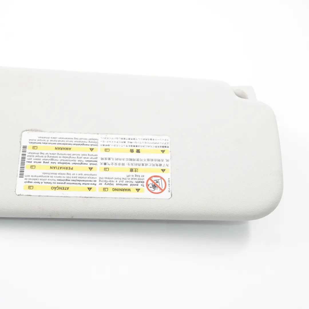  Pare-soleil Mercedes W169 W245 Panneau recouvrement gauche Gris - SKU A1698100110-1 - Numéro de pièce A1698100110