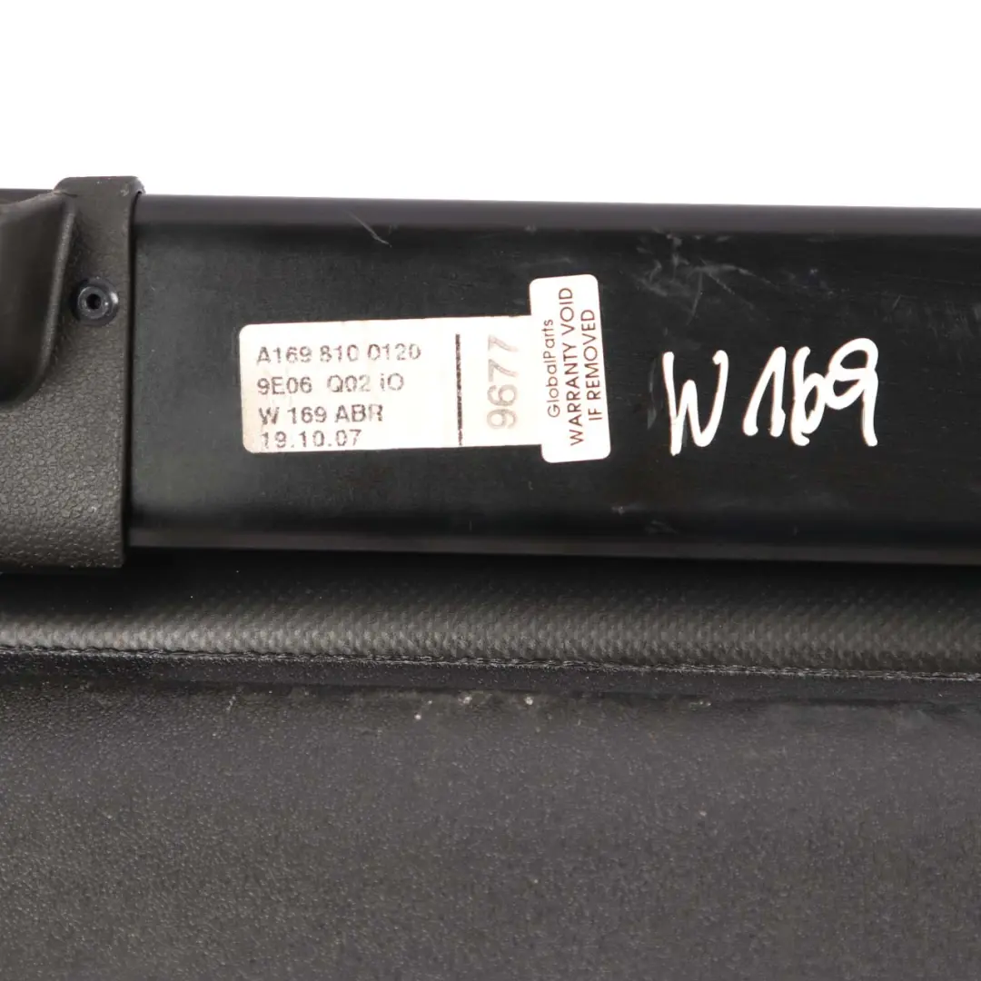 Mercedes A W169 Tendina posteriore a rullo Ripiano porta pacchi Nero - SKU A1698100120 - Numero di parte A1698100120