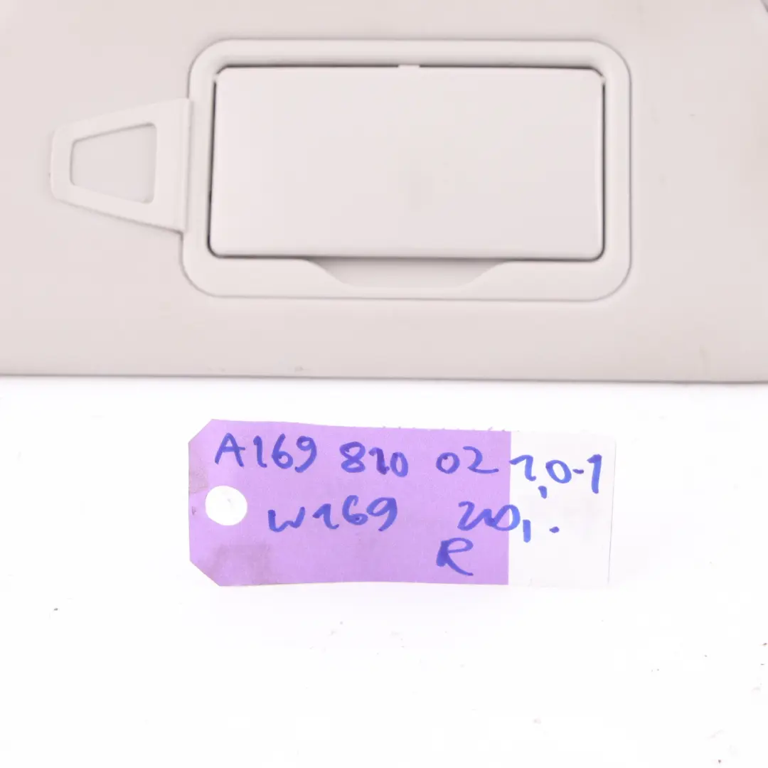  Sun Visor Mercedes W169 W245 Cover Right O/S Grey Sunvisor Panel - SKU A1698100210-1 - Part number A1698100210
