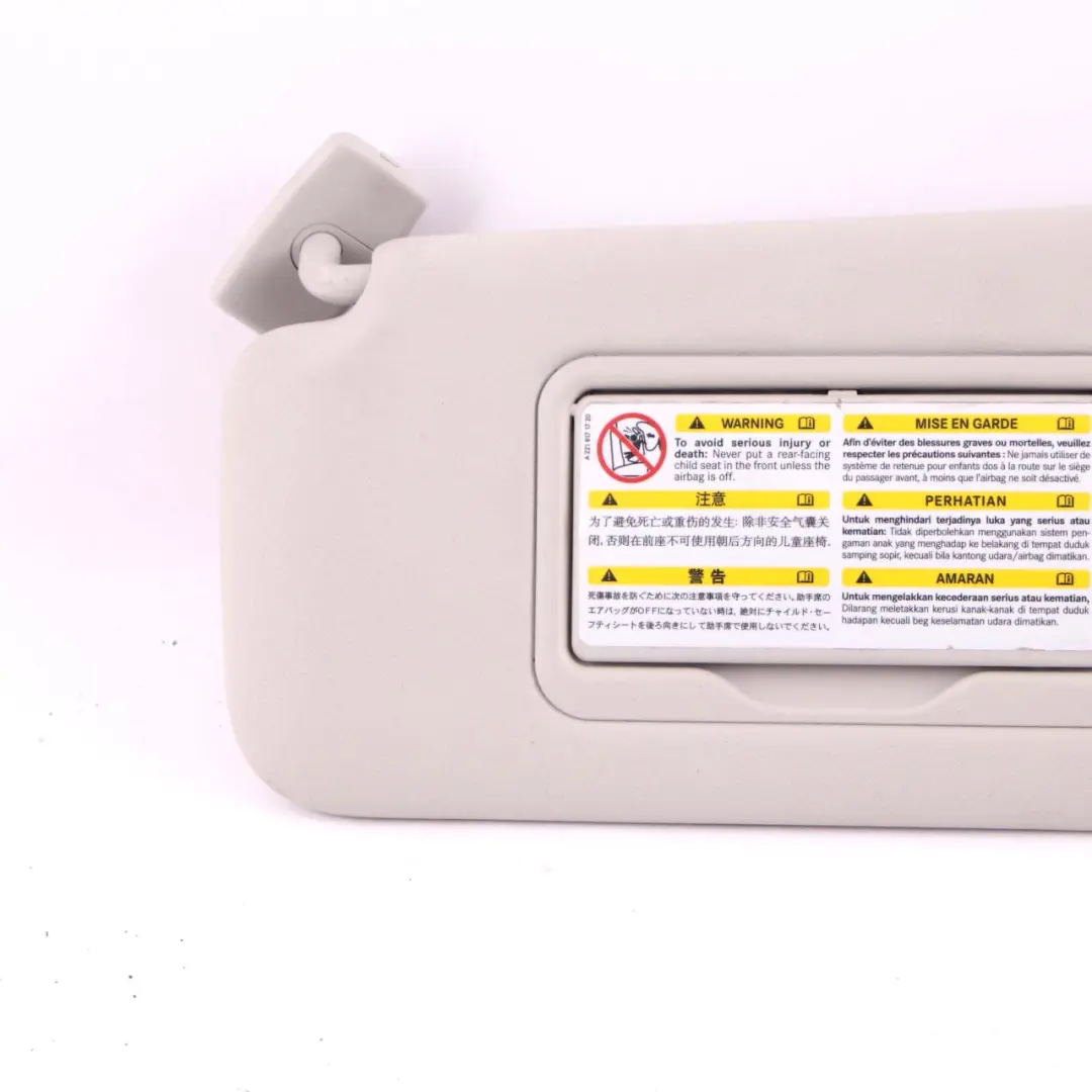 Sun Visor Covering Left N/S Trim Panel Grey to Mercedes W169 W245 with Part number A1698100310 Mercedes W169 W245 Sun Visor Covering Left N/S Trim Panel Grey - SKU A1698100310-1 - Part number A1698100310