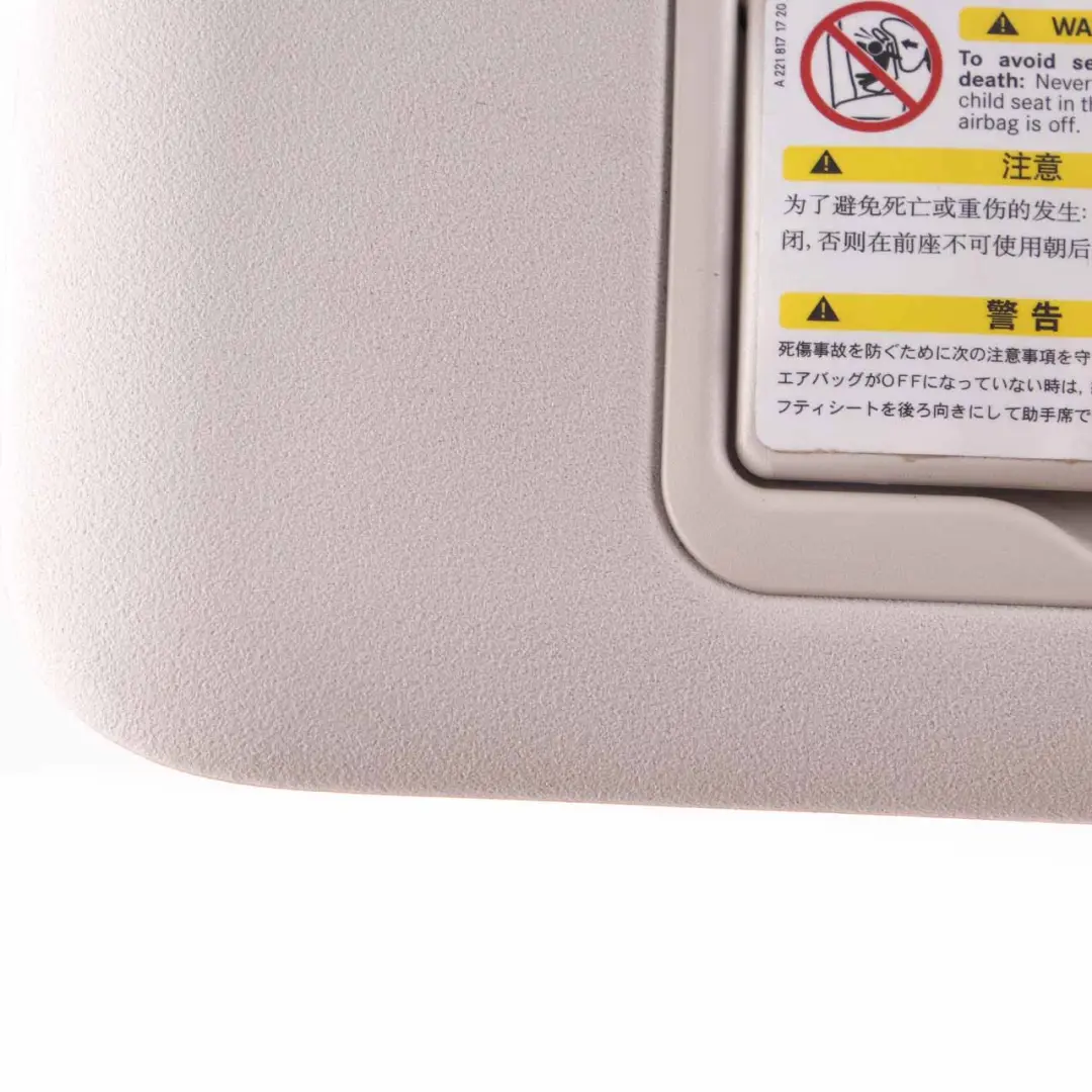  Sun Visor Mercedes W169 W245 Covering Left N/S Trim Panel Grey - SKU A1698100310-2 - Part number A1698100310