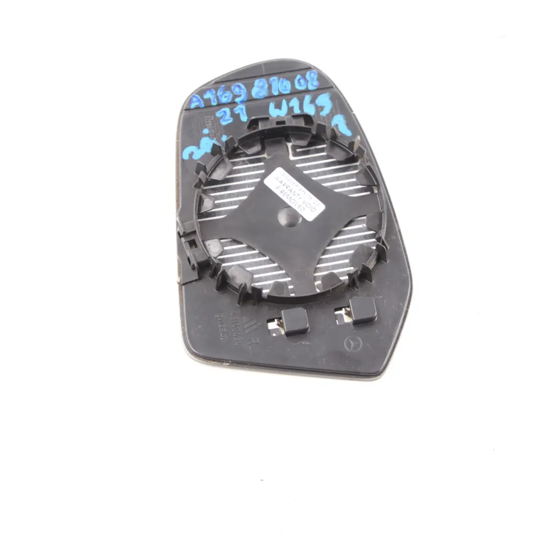 Wing Mirror Door Heated Glass Right O/S to Mercedes W169 W245 with Part number A1698100821 Mercedes W169 W245 Wing Mirror Door Heated Glass Right O/S - SKU A1698100821 - Part number A1698100821