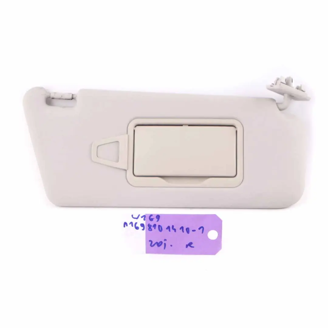 Mercedes-Benz A B Class W169 W245 Sun Visor Cover Right O/S Grey to with Part number A1698101410 Mercedes-Benz A B Class W169 W245 Sun Visor Cover Right O/S Grey - SKU A1698101410-1 - Part number A1698101410