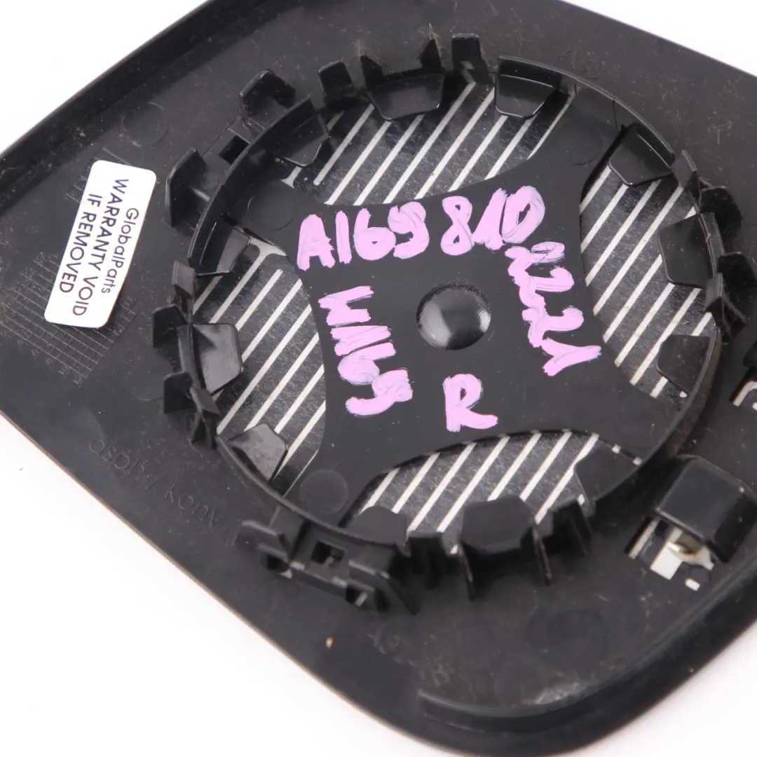 Espejo Cristal Mercedes W169 W245 Puerta Derecha Aleta Calefactado - SKU A1698102221 - Número de pieza A1698102221