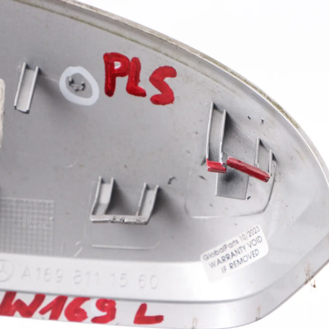  Wing Mirror Cover Mercedes W169 W245 Left N/S Housing Polar Silver Metallic 761 - SKU A1698111560-PLS - Part number A1698111560