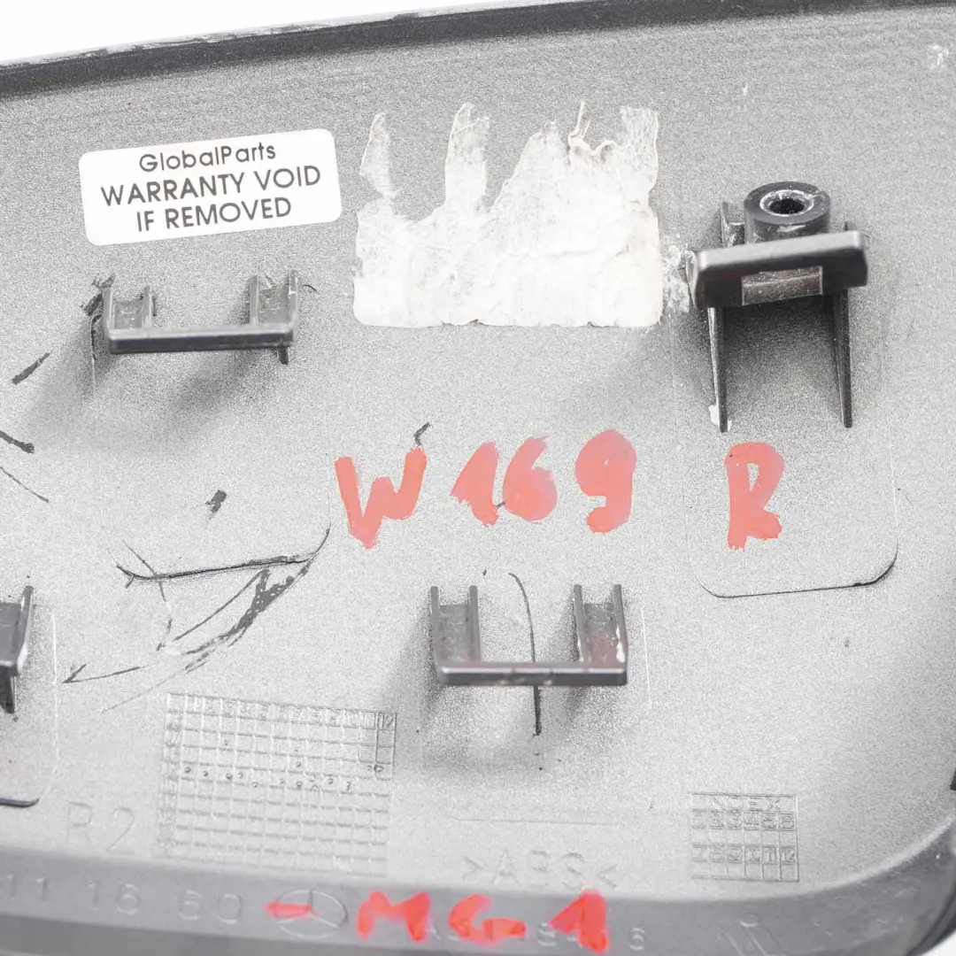  Carcasa Espejo Mercedes W169 W245 Derecha Carcasa Aleta Gris Montaña - SKU A1698111660-MG1 - Número de pieza A1698111660