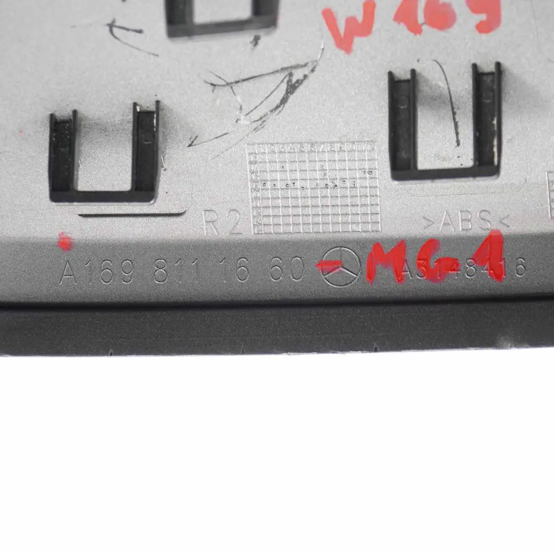  Mirror Cover Mercedes W169 W245 Right O/S Wing Housing Mountain Grey - SKU A1698111660-MG1 - Part number A1698111660