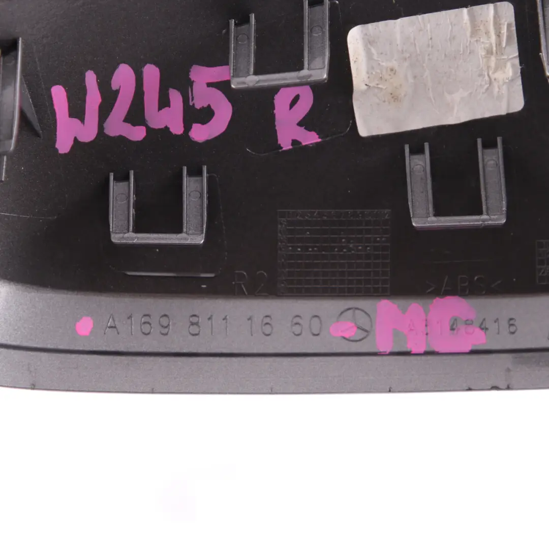 Mirror Cover Mercedes W169 W245 Rechts O/S Wing Housing Mountain Grey to with Part number A1698111660 Mirror Cover Mercedes W169 W245 Rechts O/S Wing Housing Mountain Grey - SKU A1698111660-MG - Part number A1698111660