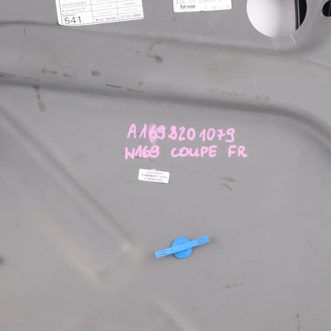 Mercedes W169 Window Lifter Front Right Door O/S Regulator Coupe - SKU A1698201079 - Part number A1698201079