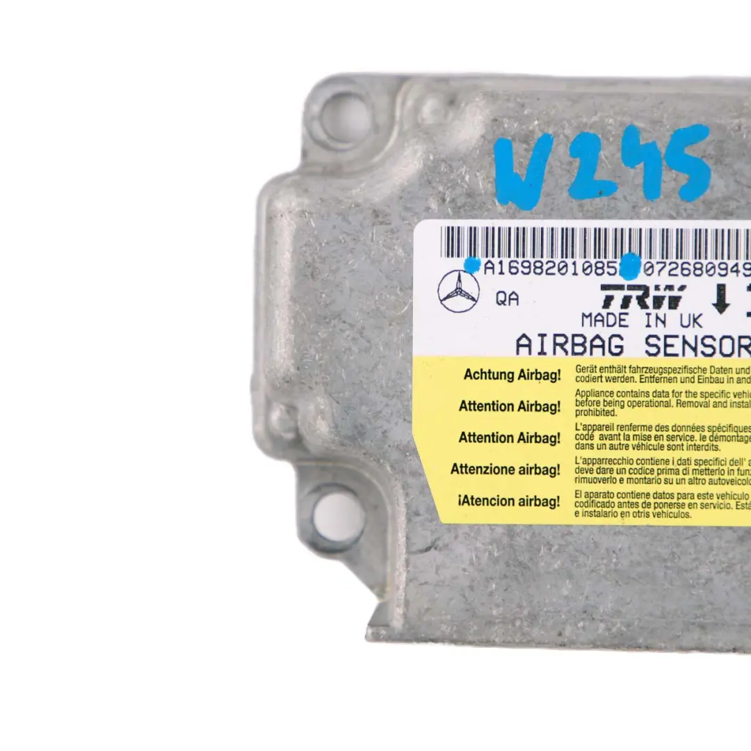 Mercedes W245 Moduł Sensor Poduszek Powietrznych Airbag - SKU A1698201085 - Numer Części A1698201085