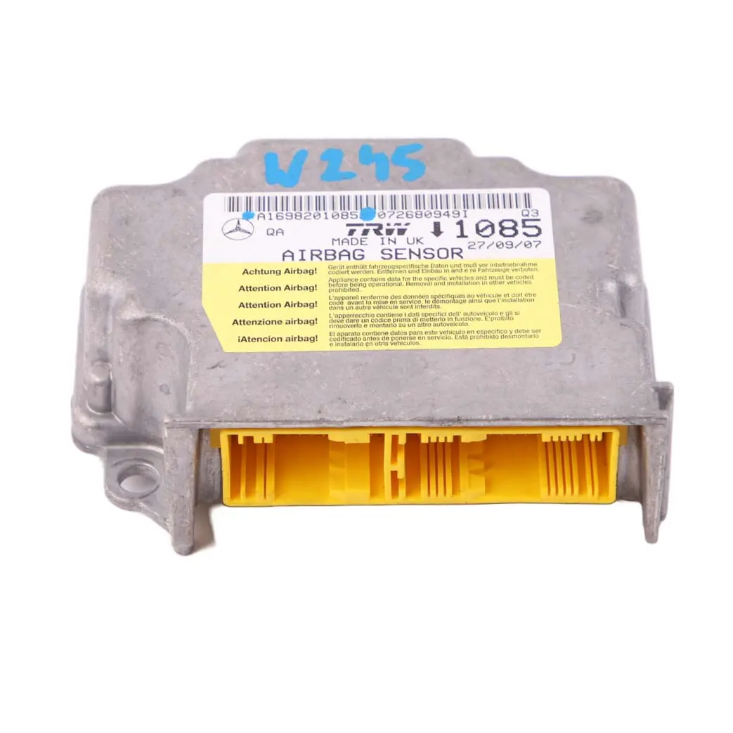 ECU Unité de contrôle Capteur Module d'air pour Mercedes W245 à propos du numéro de pièce A1698201085 Mercedes W245 ECU Unité de contrôle Capteur Module d'air - SKU A1698201085 - Numéro de pièce A1698201085