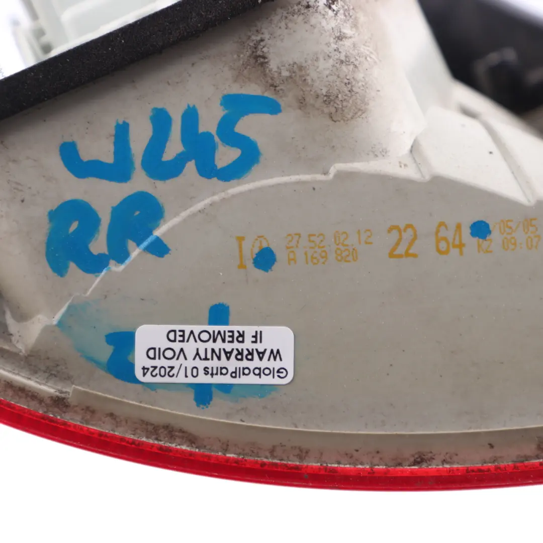 Taillight Rear Right O/S Lamp Rear Side Panel Light to Mercedes W245 with Part number A1698202264 Mercedes W245 Taillight Rear Right O/S Lamp Rear Side Panel Light - SKU A1698202264 - Part number A1698202264