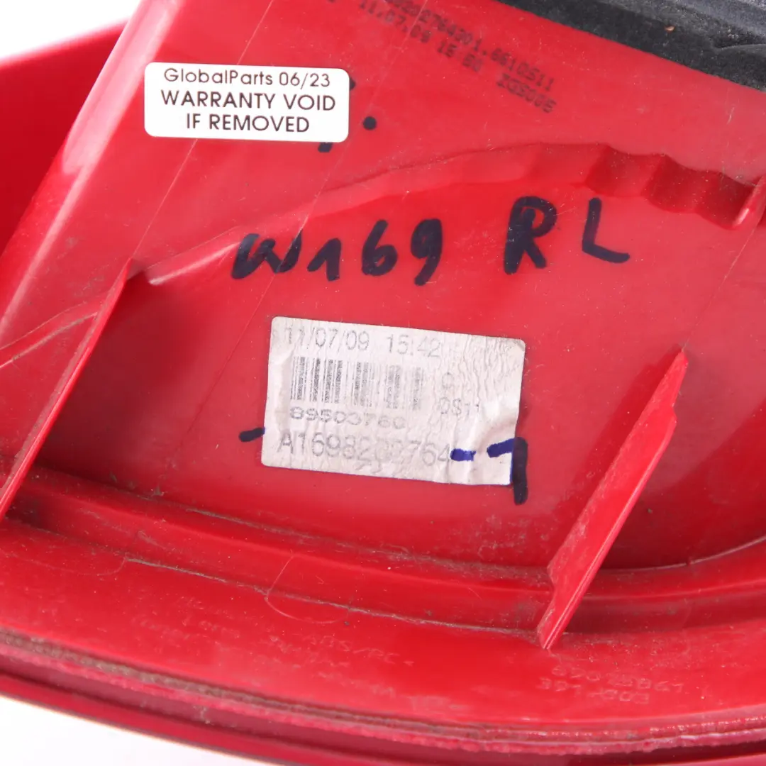 Lamp Left N/S Tail Light Side Panel Taillight to Mercedes W169 Rear with Part number A1698202764 Mercedes W169 Rear Lamp Left N/S Tail Light Side Panel Taillight - SKU A1698202764-1 - Part number A1698202764