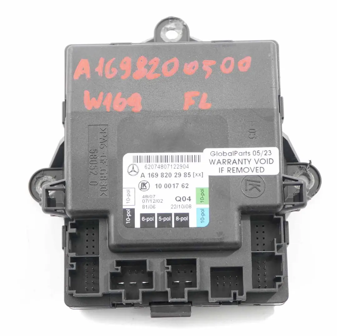 Door Module Mercedes W169 W245 Front Left N/S Control Unit to with Part number A1698202985 Door Module Mercedes W169 W245 Front Left N/S Control Unit - SKU A1698202985 - Part number A1698202985