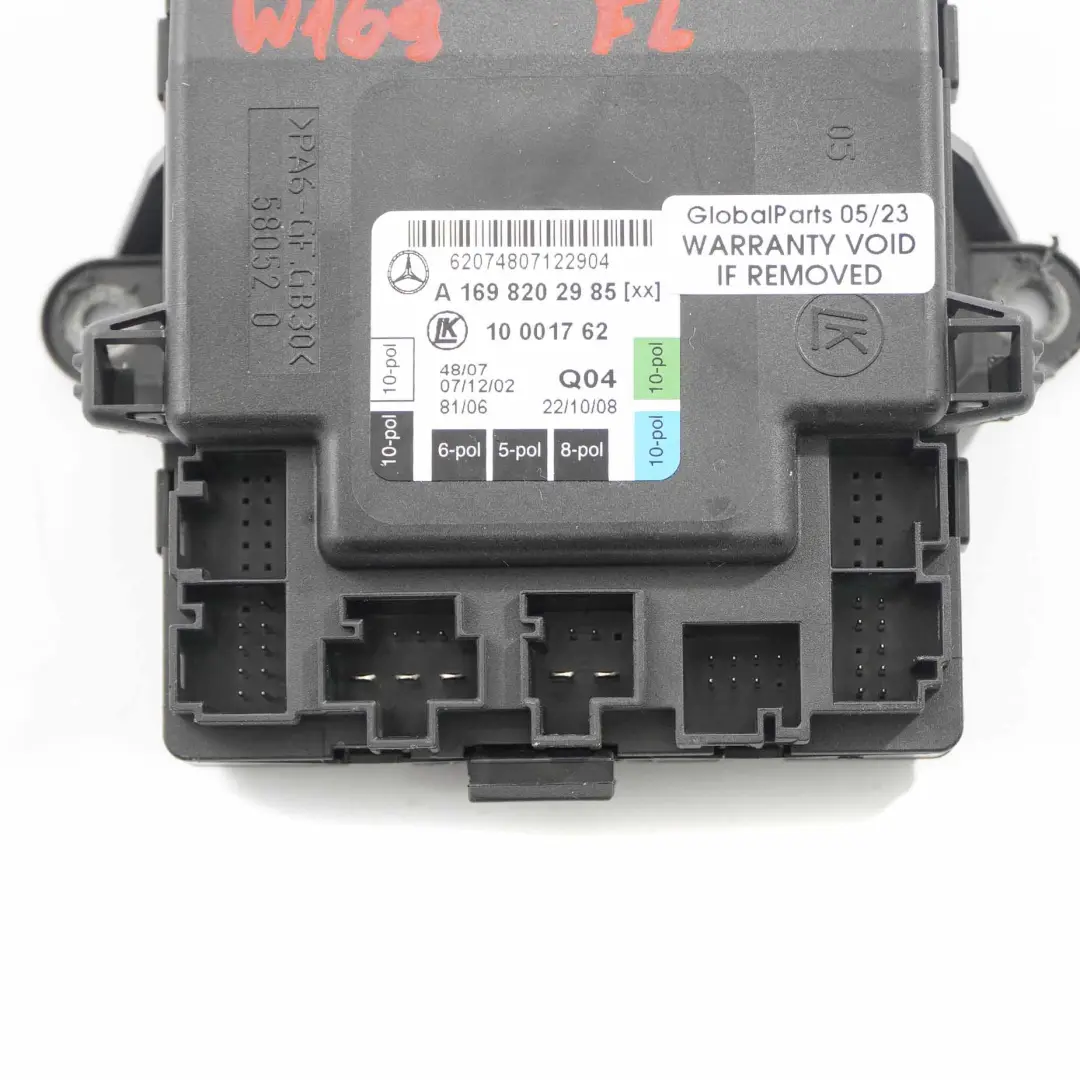  Módulo puerta Mercedes W169 W245 Unidad control delantera izquierda - SKU A1698202985 - Número de pieza A1698202985
