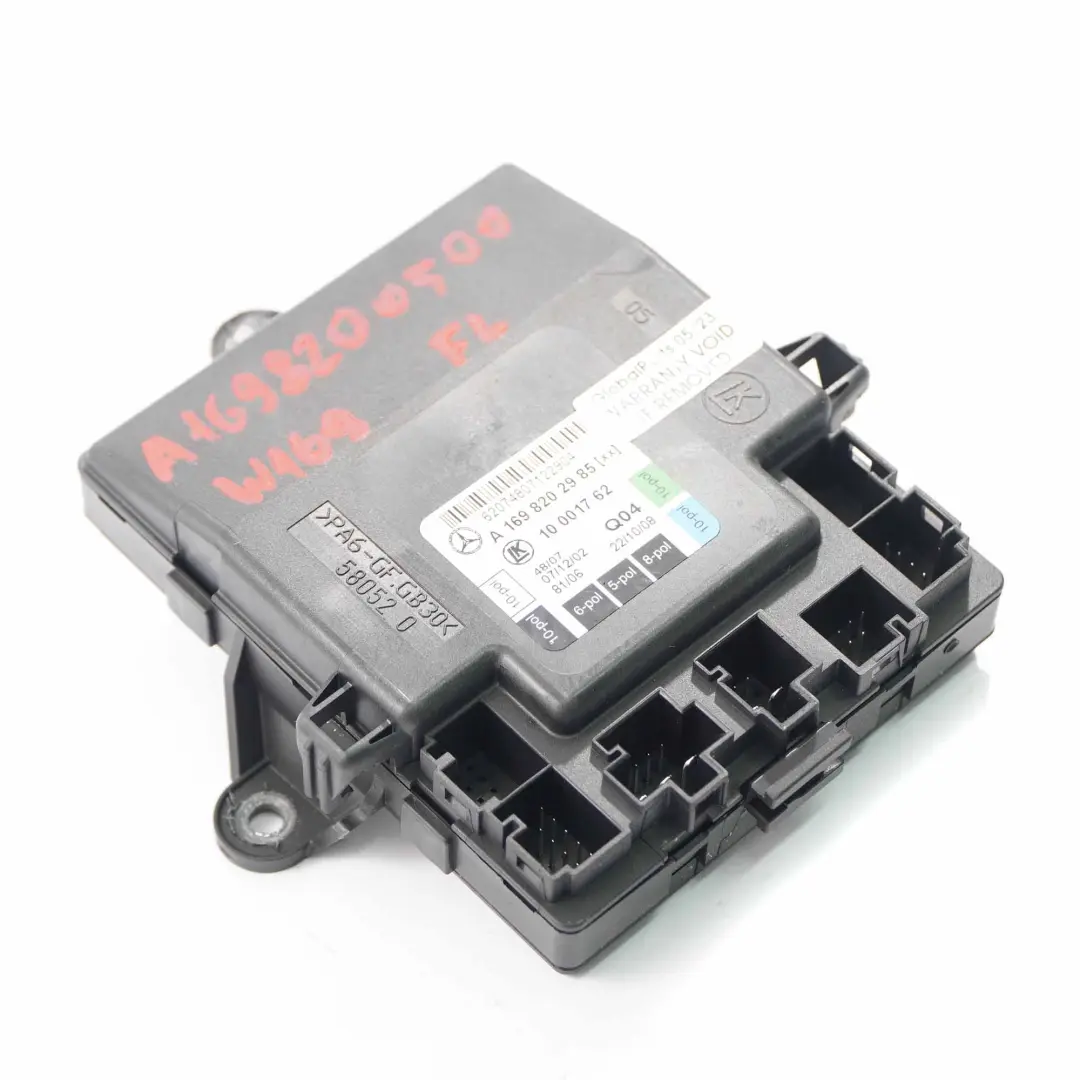  Door Module Mercedes W169 W245 Front Left N/S Control Unit - SKU A1698202985 - Part number A1698202985