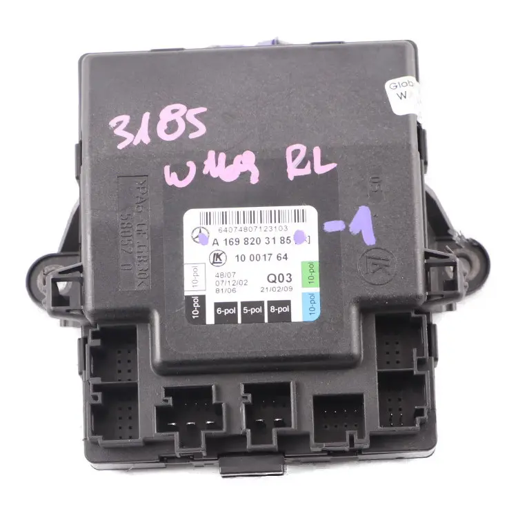 Door Module Mercedes W169 W245 Control Unit Rear Left N/S ECU to with Part number A1698203185 Door Module Mercedes W169 W245 Control Unit Rear Left N/S ECU - SKU A1698203185-1 - Part number A1698203185