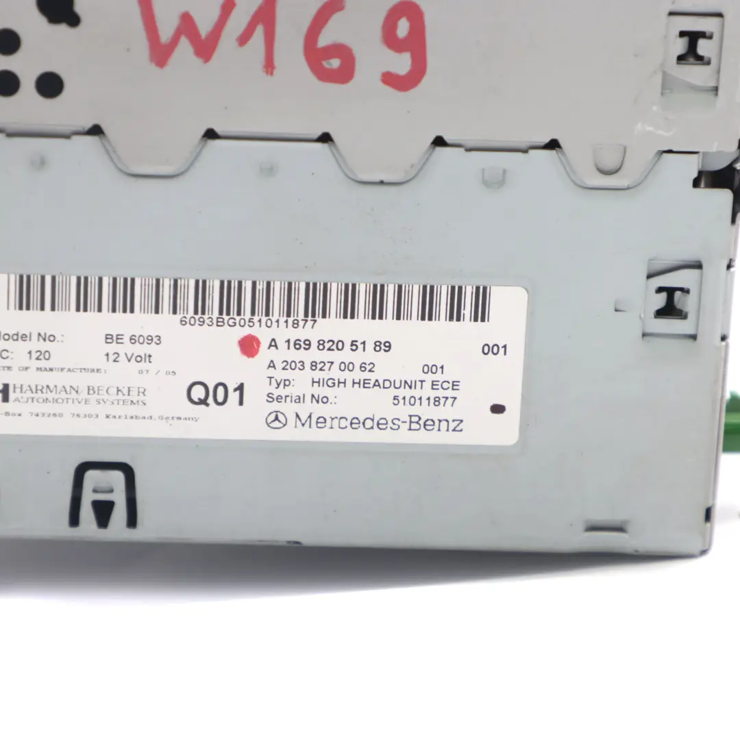 Radio CD Radioodtwarzacz Audio do Mercedes W169 W245 o numerze A1698205189 Mercedes W169 W245 Radio CD Radioodtwarzacz Audio - SKU A1698205189 - Numer Części A1698205189