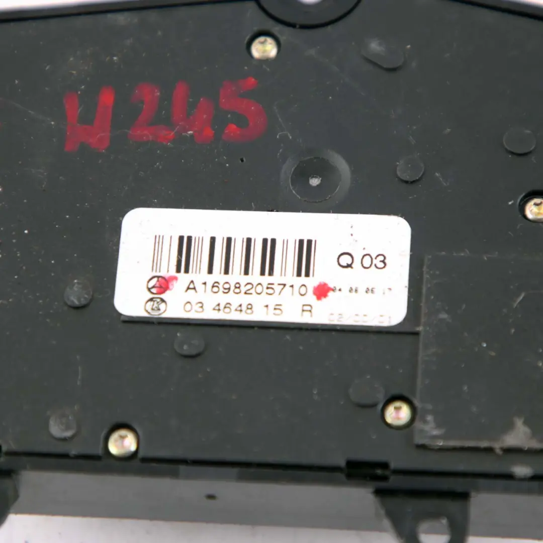 Mercedes W245 Switch Panel Adjustable Electric Seat Right O/S - SKU A1698205710 - Part number A1698205710