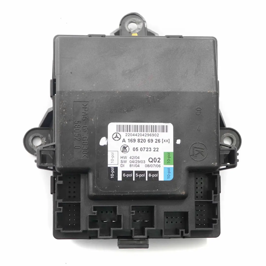 Door Module Mercedes W169 W245 Front Left N/S Control Unit - SKU A1698206926 - Part number A1698206926