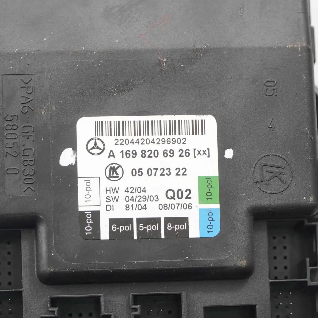  Door Module Mercedes W169 W245 Front Left N/S Control Unit - SKU A1698206926 - Part number A1698206926