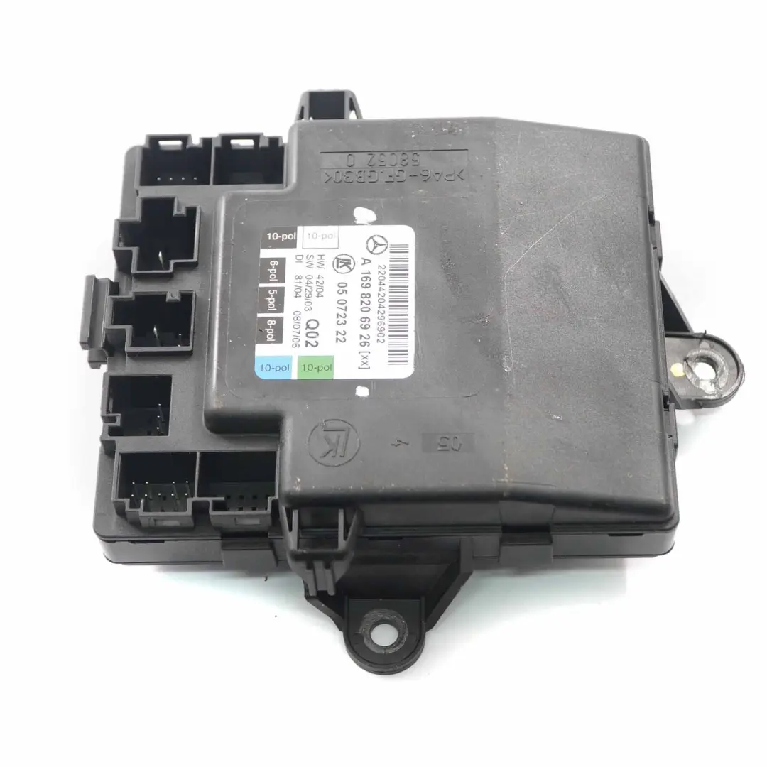  Door Module Mercedes W169 W245 Front Left N/S Control Unit - SKU A1698206926 - Part number A1698206926