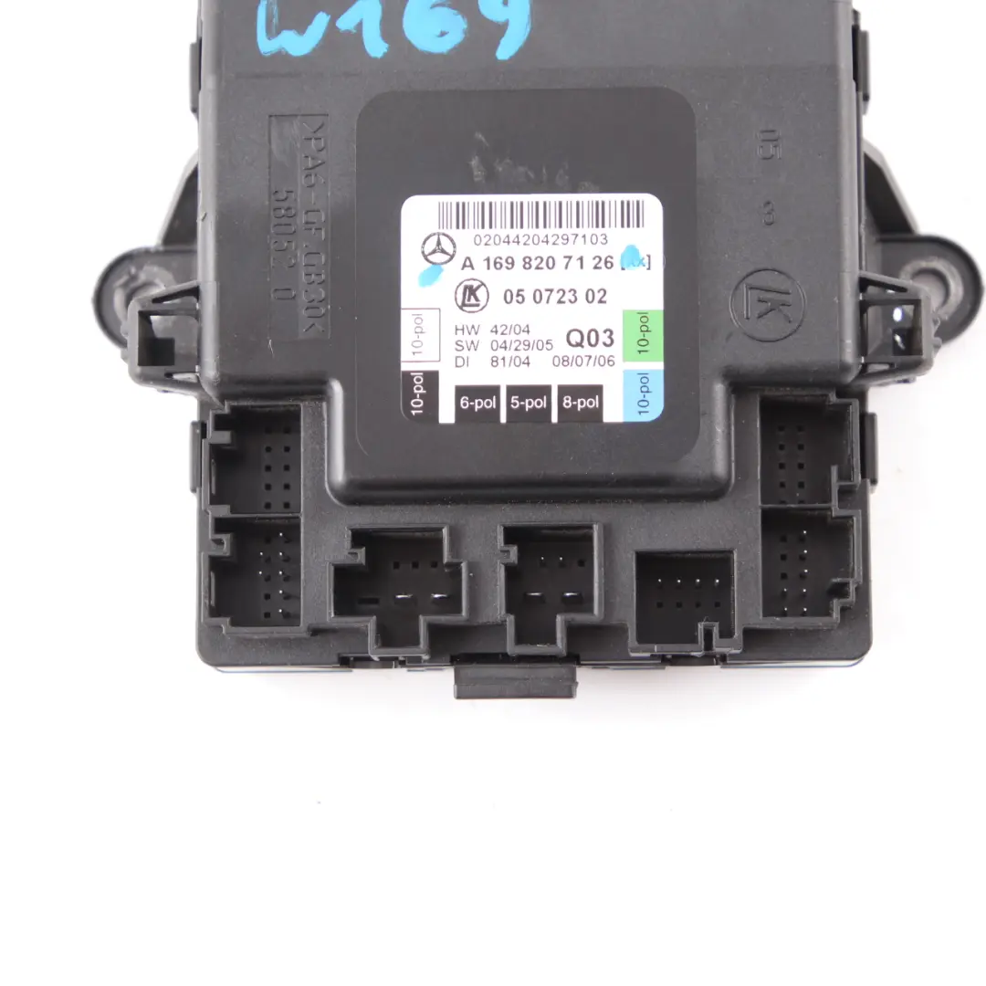 Modulo porta Mercedes W169 W245 anteriore sinistra Unità controllo per con numero di parte A1698207126 Modulo porta Mercedes W169 W245 anteriore sinistra Unità controllo - SKU A1698207126 - Numero di parte A1698207126
