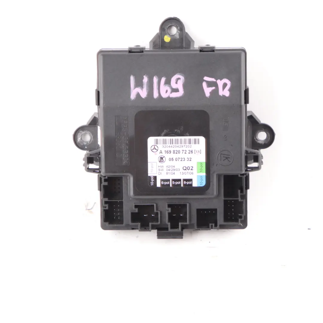  Door Module Mercedes W169 W245 Front Right O/S Control Unit - SKU A1698207226 - Part number A1698207226