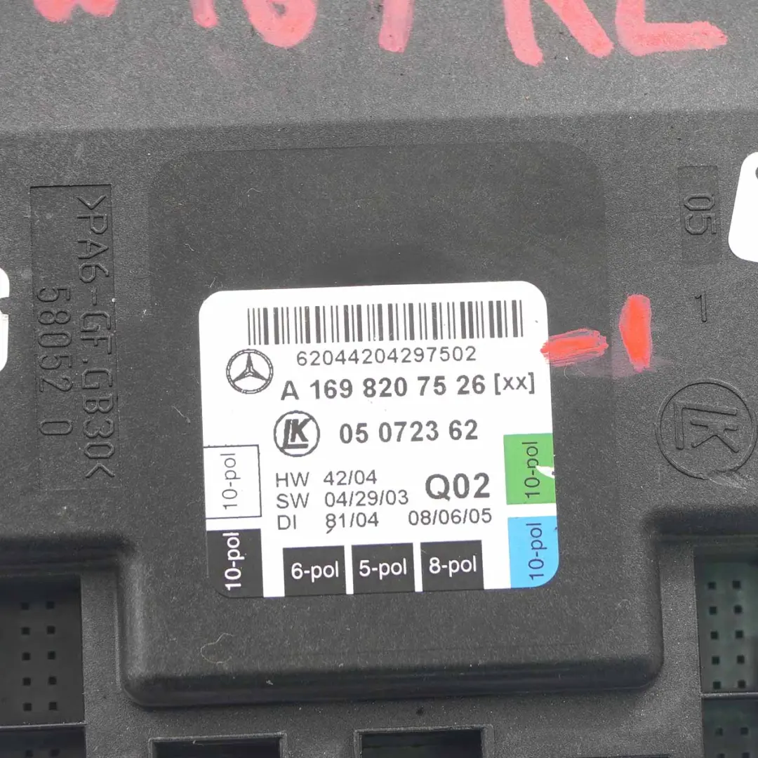 Mercedes W169 W245 Door Control Unit Left N/S Rear - SKU A1698207526-1 - Part number A1698207526