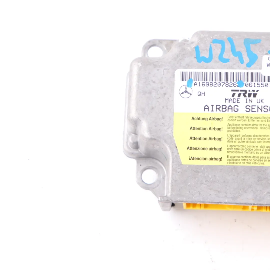  Airbag Module Mercedes W169 W245 Air Bag Sensor Control Unit ECU - SKU A1698207826 - Part number A1698207826