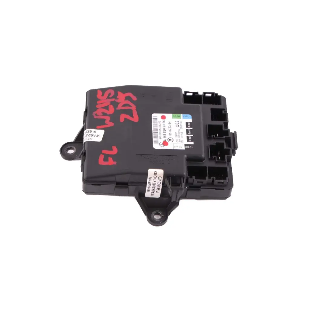  Mercedes-Benz W169 W245 Módulo puerta delantera izquierda Unidad control - SKU A1698208326 - Número de pieza A1698208326