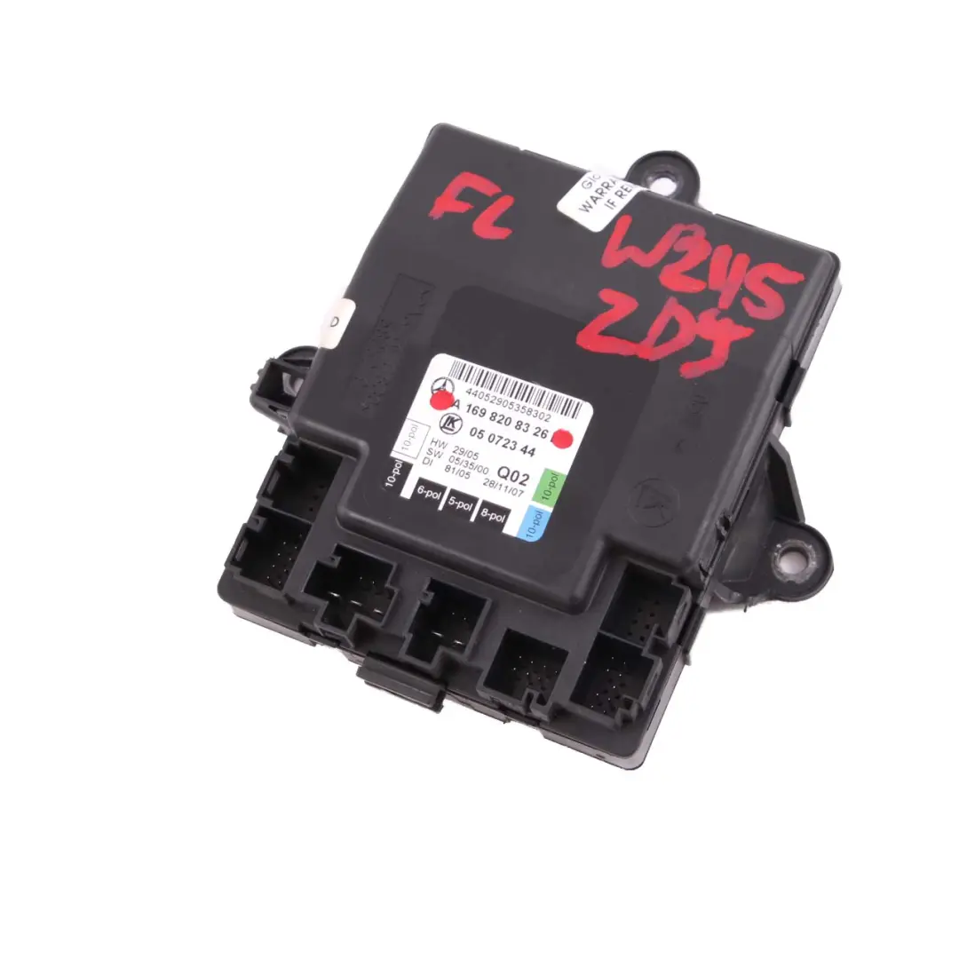 Mercedes-Benz W169 W245 Módulo puerta delantera izquierda Unidad control para con número de pieza A1698208326 Mercedes-Benz W169 W245 Módulo puerta delantera izquierda Unidad control - SKU A1698208326 - Número de pieza A1698208326