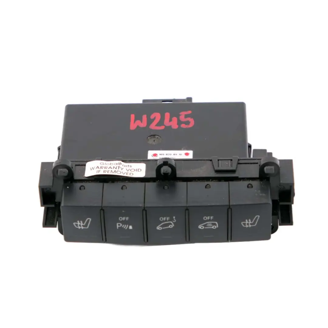 Mercedes-Benz W169 W245 Tableau Bord Panneau Sièges Chauffants PDC pour à propos du numéro de pièce A1698208910 Mercedes-Benz W169 W245 Tableau Bord Panneau Sièges Chauffants PDC - SKU A1698208910 - Numéro de pièce A1698208910