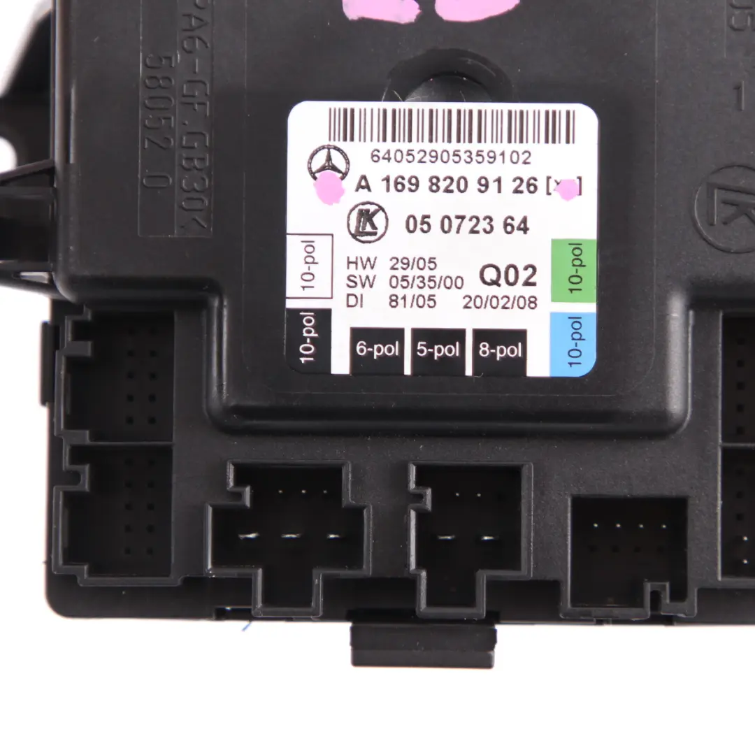  Door Module Mercedes W169 W245 Rear Left N/S Control Unit - SKU A1698209126 - Part number A1698209126