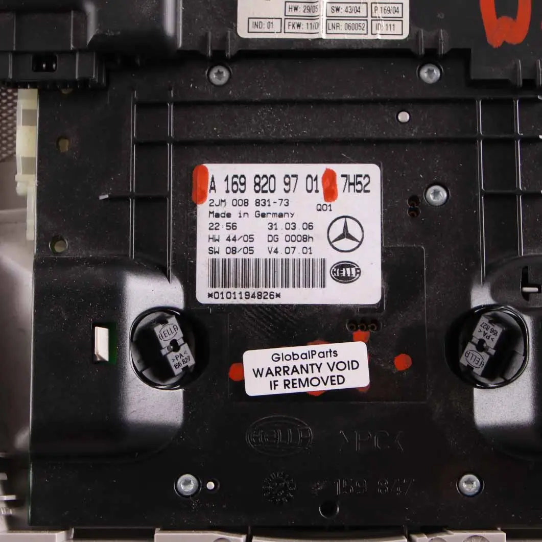  Dachleuchte Mercedes W169 W245 Innenleuchte Front Blende Grau - SKU A1698209701 - Teilenummer A1698209701