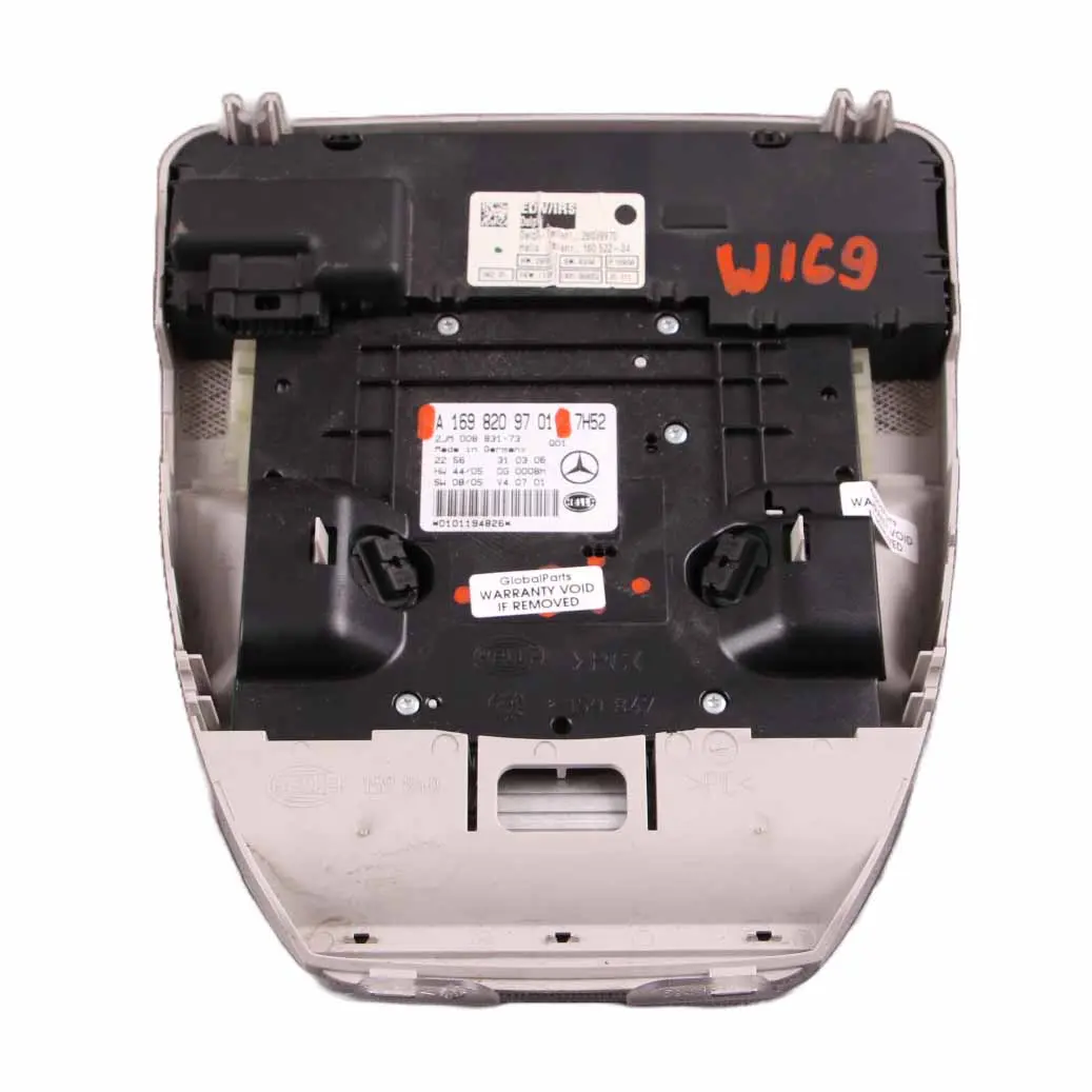 Luce Tetto Mercedes W169 W245 Lampada Interna Pannello Grigio  - SKU A1698209701 - Numero di parte A1698209701