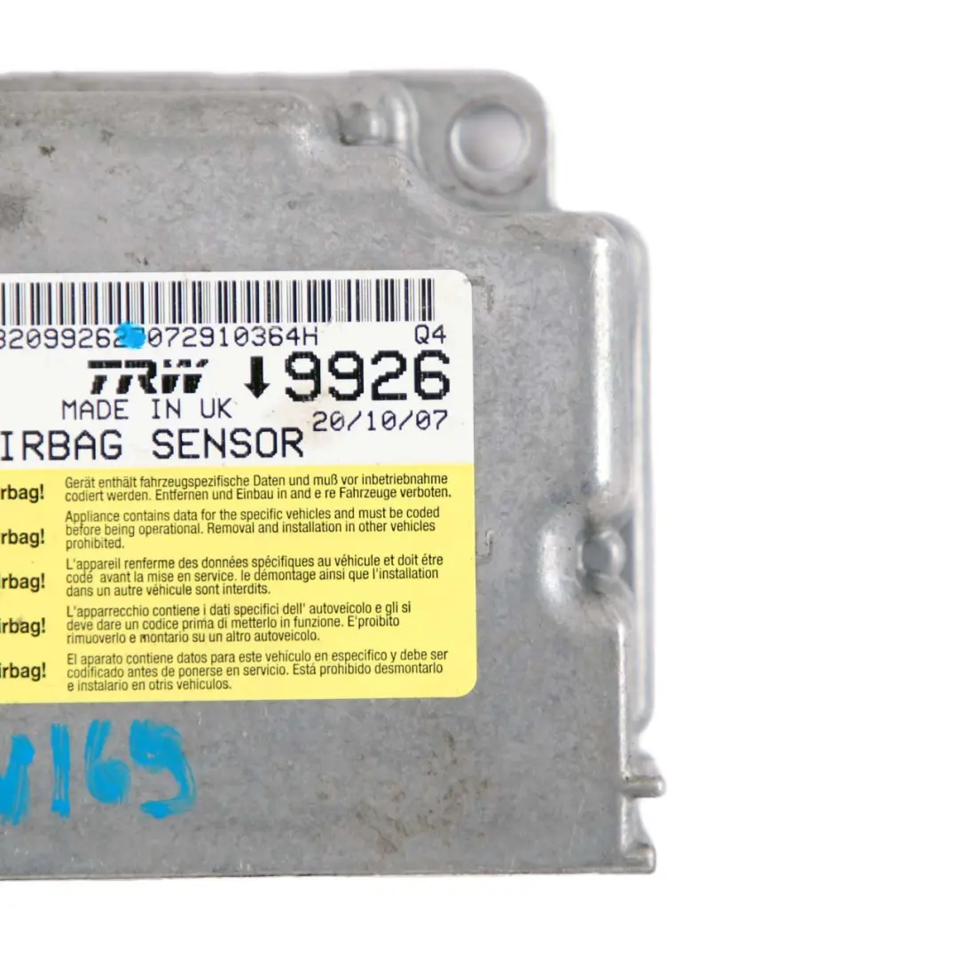 Mercedes W169 W245 ECU Air Control Unit Sensor Module - SKU A1698209926 - Part number A1698209926