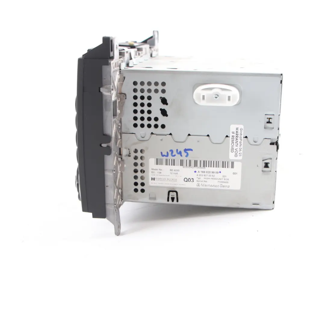  Radio Head Unit Mercedes W169 W245 Media Player Navigation Screen - SKU A1698209989 - Part number A1698209989