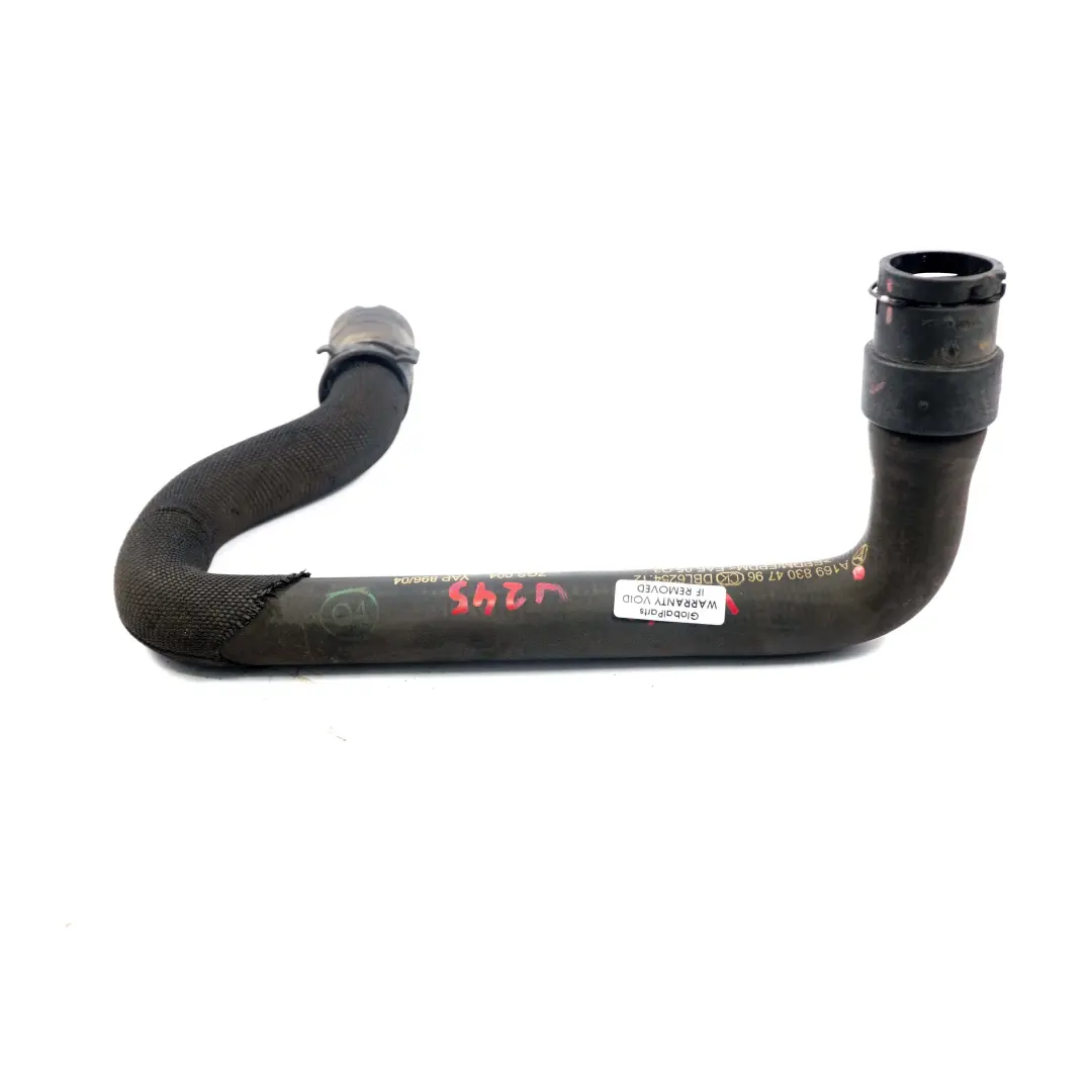 Mercedes-Benz A B W169 W245 200 Turbo Water Heating Return Hose Pipe to with Part number A1698304796 Mercedes-Benz A B W169 W245 200 Turbo Water Heating Return Hose Pipe - SKU A1698304796 - Part number A1698304796