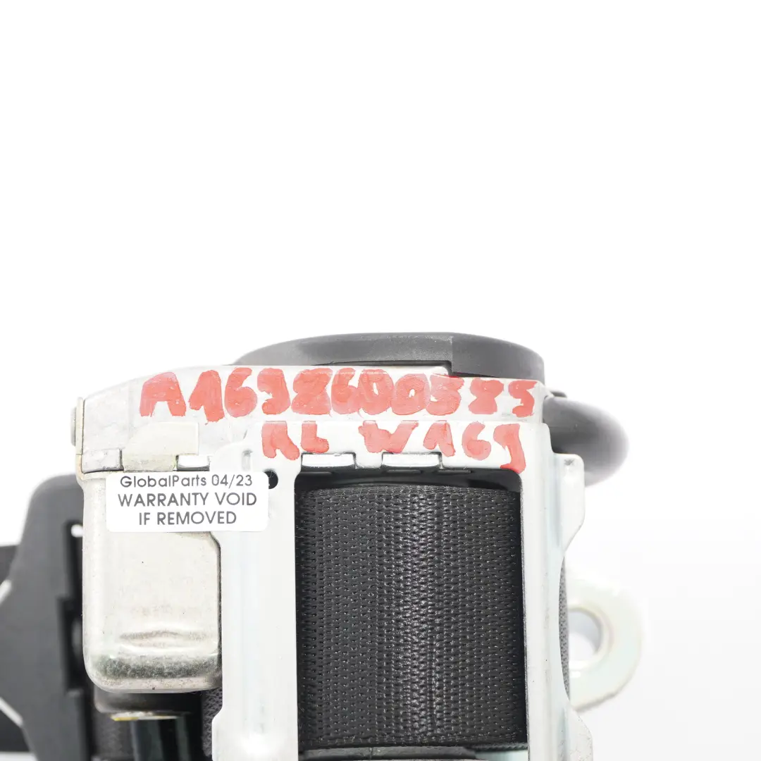 Mercedes W169 Seat Belt Safety Belt Rear Left N/S Black - SKU A1698600585 - Part number A1698600585
