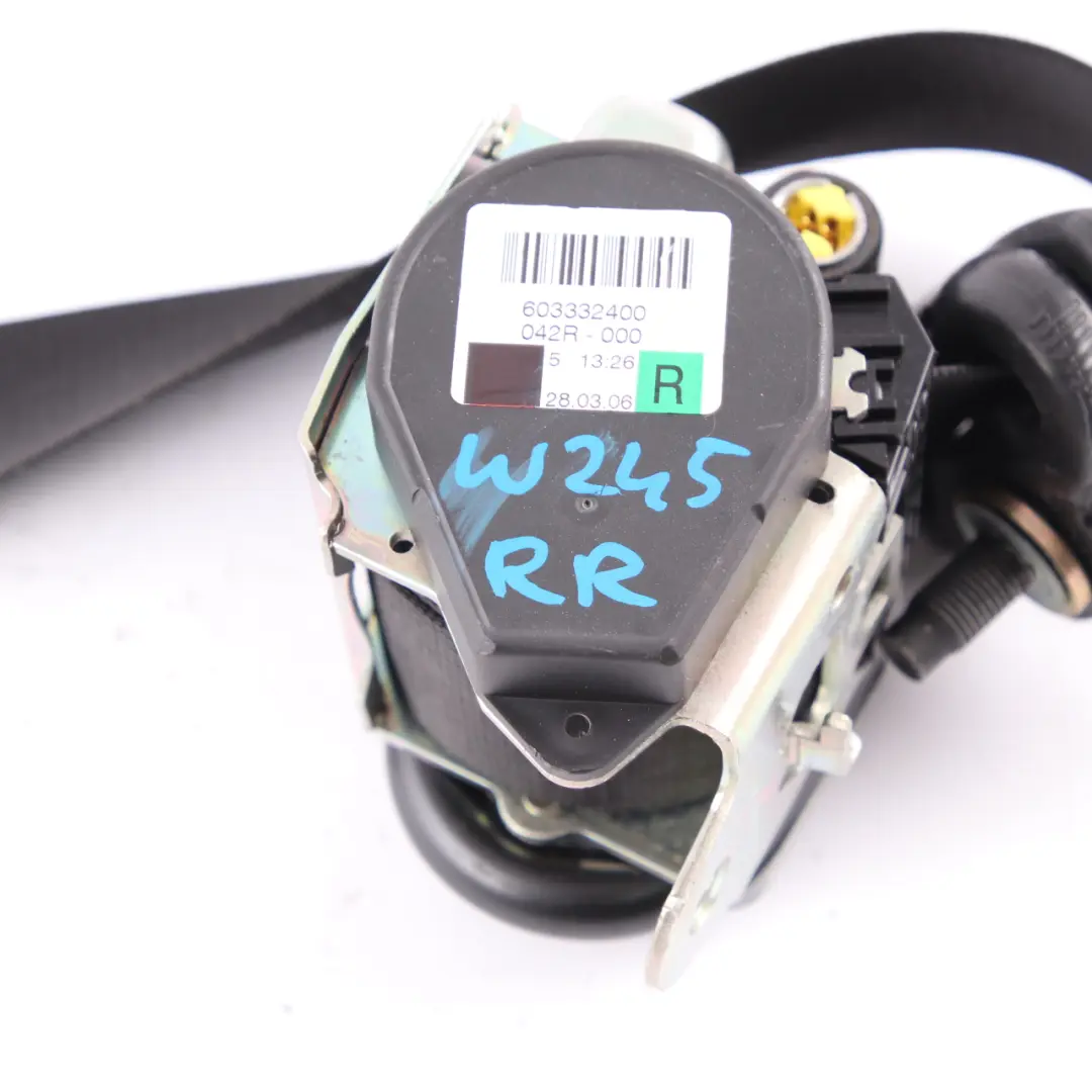 Mercedes W245 Ceinture de Securite Arriere Droite Noir - SKU A1698601885 - Numéro de pièce A1698601885