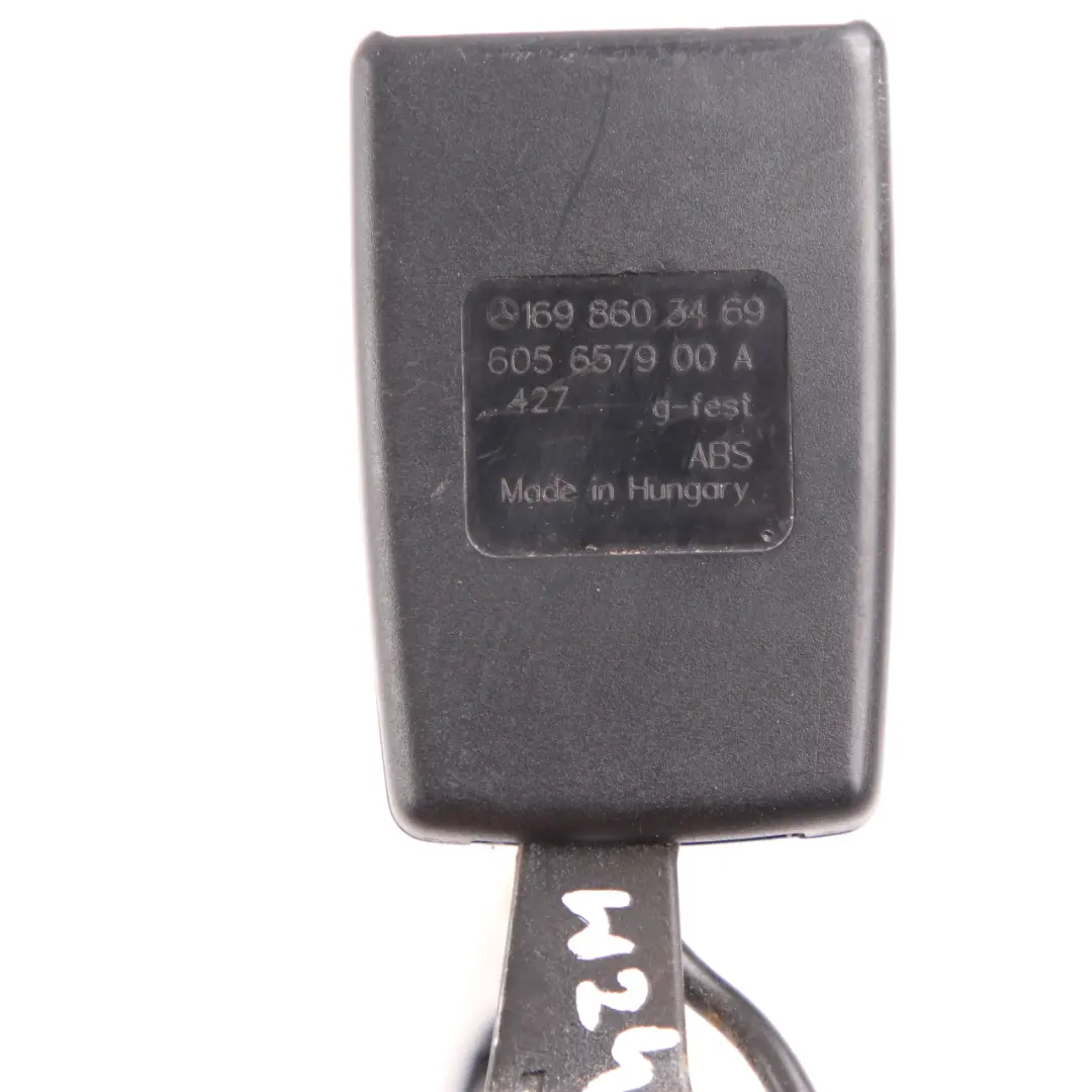 Buckle Mercedes W169 W245 Tensioner Lower Belt Rear Right O/S to Seat with Part number A1698603469 Seat Buckle Mercedes W169 W245 Tensioner Lower Belt Rear Right O/S - SKU A1698603469 - Part number A1698603469