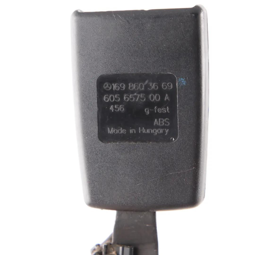 Centre Seat Belt Latch Buckle A1698603669 to Mercedes W169 W245 Rear with Part number A1698602669 Mercedes W169 W245 Rear Centre Seat Belt Latch Buckle A1698603669 - SKU A1698603669-1 - Part number A1698602669