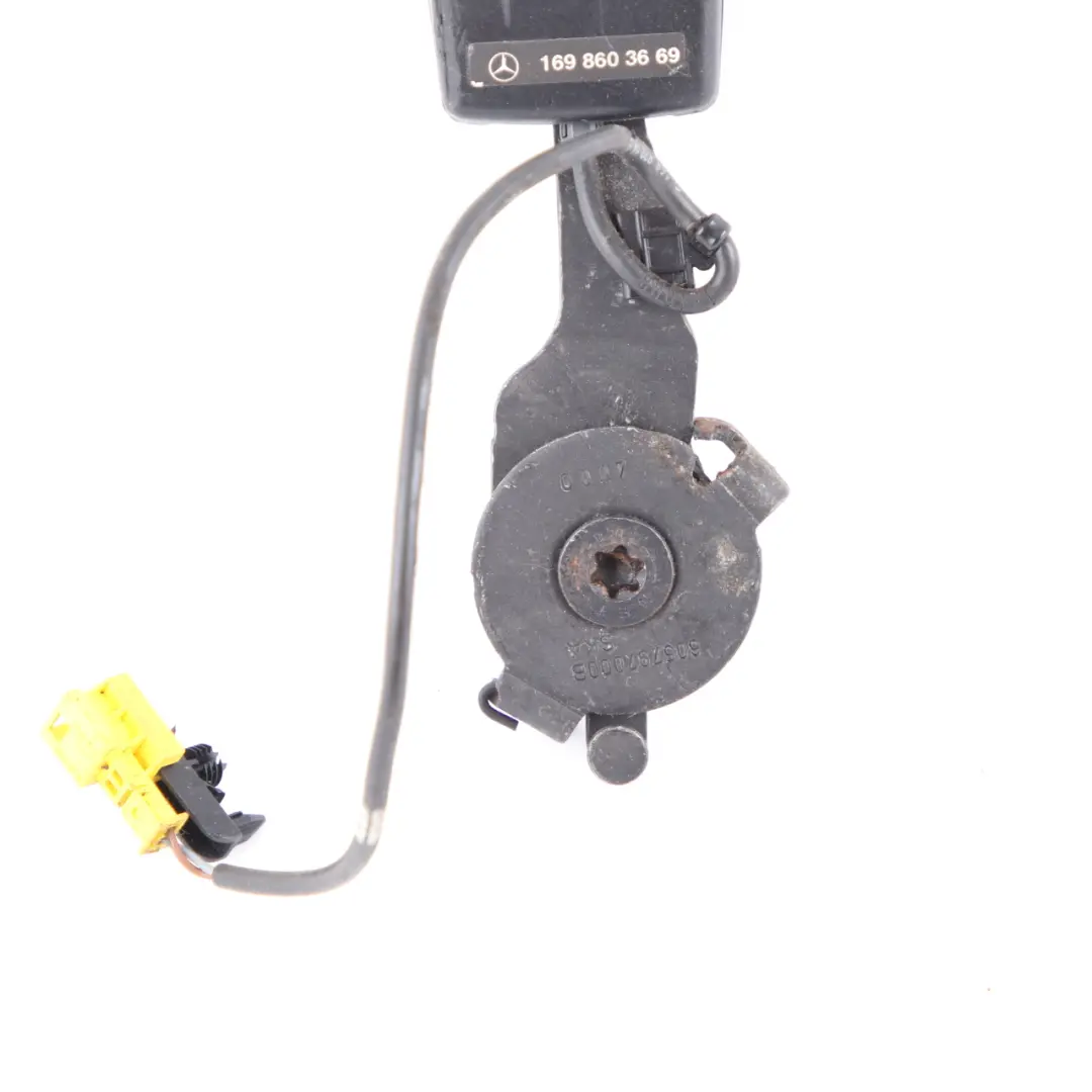 Centre Seat Belt Latch Buckle A1698603669 to Mercedes W169 W245 Rear with Part number A1698602669 Mercedes W169 W245 Rear Centre Seat Belt Latch Buckle A1698603669 - SKU A1698603669-1 - Part number A1698602669